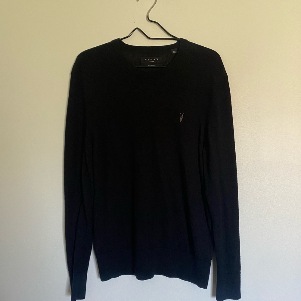 Menʼs AllSaints Slim Fit Merino Wool Sweater